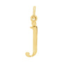 Sapphire Row Gold Initial Pendant - j, 14K Yellow Gold