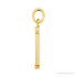 Sapphire Row Gold Initial Pendant - j, 14K Yellow Gold (view 2)