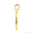 Sapphire Row Gold Initial Pendant - k, 14K Yellow Gold (view 2)