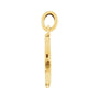 Sapphire Row Gold Initial Pendant - k, 14K Yellow Gold (view 2)