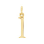 Sapphire Row Gold Initial Pendant - l, 14K Yellow Gold