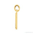Sapphire Row Gold Initial Pendant - l, 14K Yellow Gold (view 2)