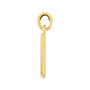 Sapphire Row Gold Initial Pendant - l, 14K Yellow Gold (view 2)