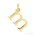 Sapphire Row Gold Initial Pendant - m, 14K Yellow Gold