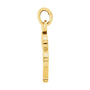 Sapphire Row Gold Initial Pendant - m, 14K Yellow Gold (view 2)