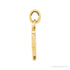 Sapphire Row Gold Initial Pendant - p, 14K Yellow Gold (view 2)