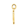 Sapphire Row Gold Initial Pendant - p, 14K Yellow Gold (view 2)