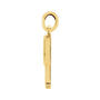 Sapphire Row Gold Initial Pendant - q, 14K Yellow Gold (view 2)