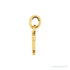 Sapphire Row Gold Initial Pendant - r, 14K Yellow Gold (view 2)