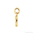 Sapphire Row Gold Initial Pendant - s, 14K Yellow Gold (view 2)
