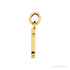 Sapphire Row Gold Initial Pendant - t, 14K Yellow Gold (view 2)