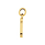 Sapphire Row Gold Initial Pendant - t, 14K Yellow Gold (view 2)