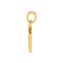 Sapphire Row Gold Initial Pendant - u, 14K Yellow Gold (view 2)