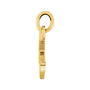 Sapphire Row Gold Initial Pendant - w, 14K Yellow Gold (view 2)