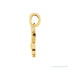 Sapphire Row Gold Initial Pendant - x, 14K Yellow Gold (view 2)