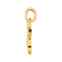 Sapphire Row Gold Initial Pendant - x, 14K Yellow Gold (view 2)