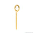 Sapphire Row Gold Initial Pendant - y, 14K Yellow Gold (view 2)