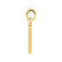 Sapphire Row Gold Initial Pendant - y, 14K Yellow Gold (view 2)