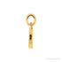 Sapphire Row Gold Initial Pendant - z, 14K Yellow Gold (view 2)