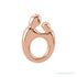 Sapphire Row Mother & Child Slide Pendant - 14K Rose Gold