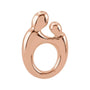 Sapphire Row Mother & Child Slide Pendant - 14K Rose Gold