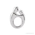 Sapphire Row Mother & Child Slide Pendant - 10K White Gold