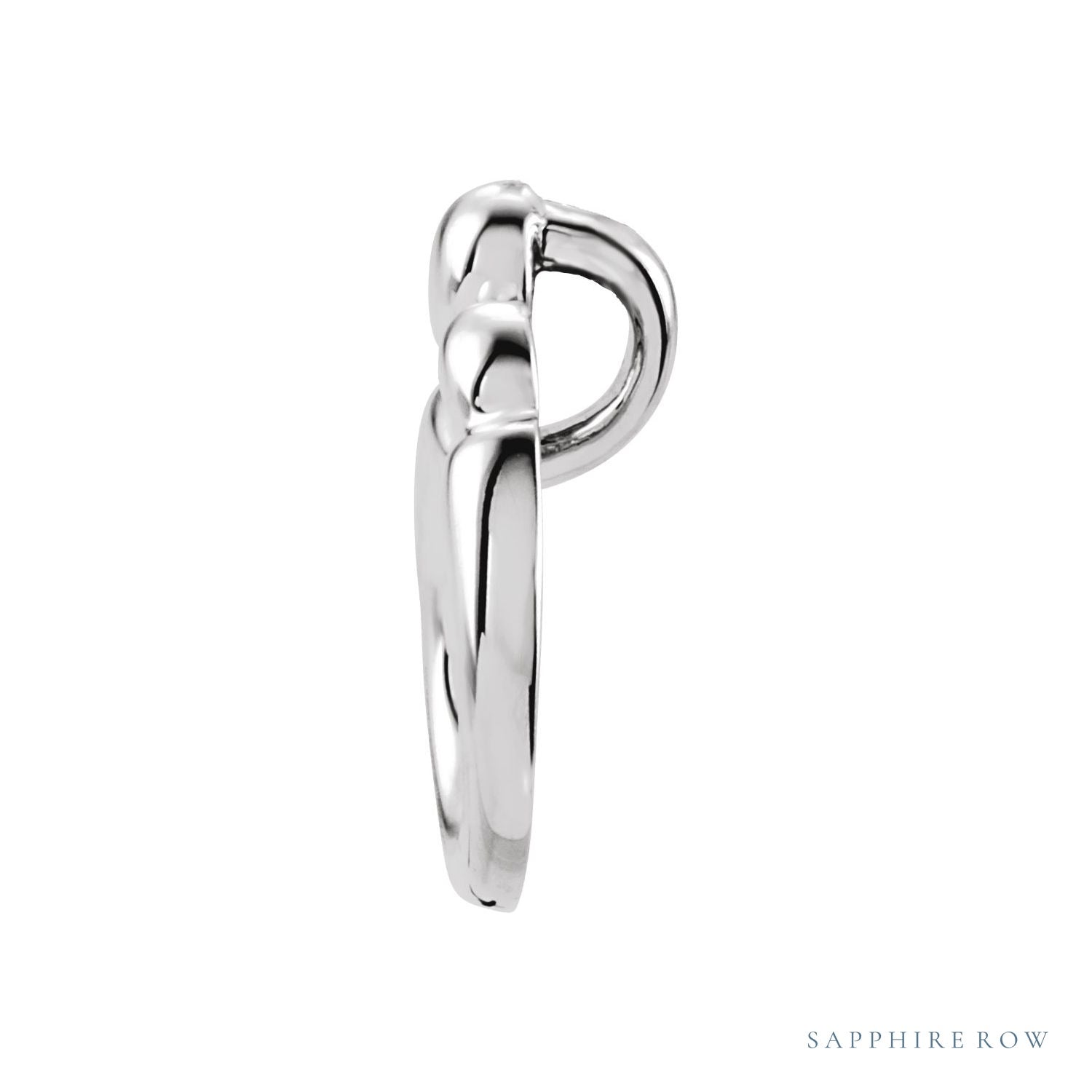 Sapphire Row Mother & Child Slide Pendant - 10K White Gold (view 2)