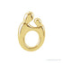 Sapphire Row Mother & Child Slide Pendant - 10K Yellow Gold