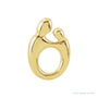 Sapphire Row Mother & Child Slide Pendant - 10K Yellow Gold