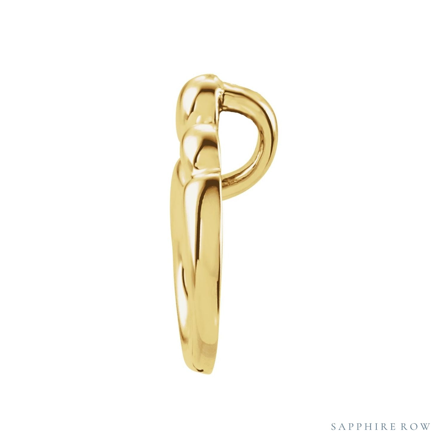 Sapphire Row Mother & Child Slide Pendant - 10K Yellow Gold (view 2)