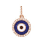 Sapphire Row Natural Diamond Pavé Evil Eye Pendant - 14K Rose Gold