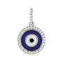 Sapphire Row Natural Diamond Pavé Evil Eye Pendant - 14K White Gold