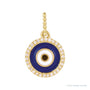 Sapphire Row Natural Diamond Pavé Evil Eye Pendant - 14K Yellow Gold