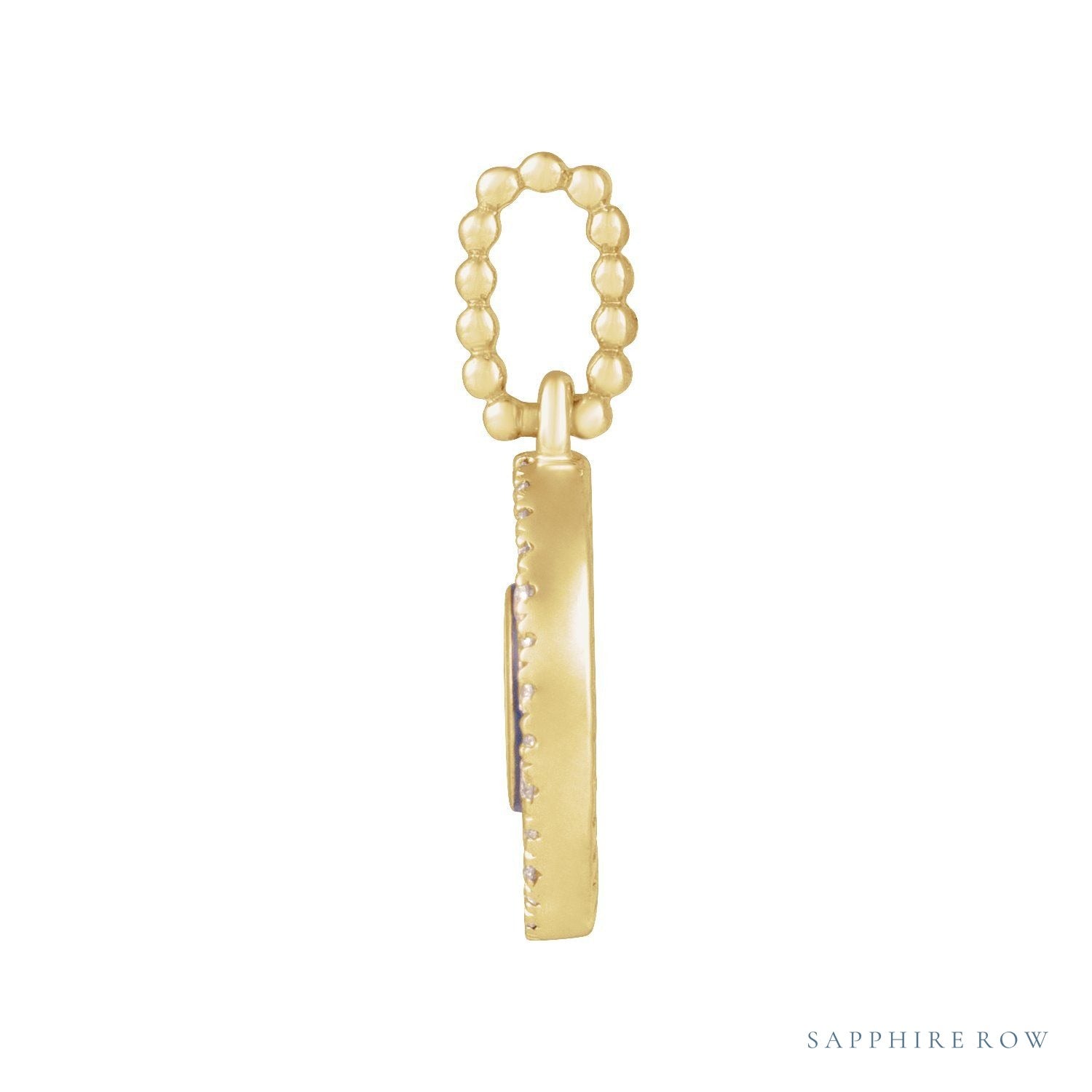 Sapphire Row Natural Diamond Pavé Evil Eye Pendant - 14K Yellow Gold (view 2)