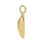 Sapphire Row Natural Diamond Puffed Heart Charm - 14K Yellow Gold (view 2)