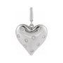 Sapphire Row Natural Diamond Puffed Heart Charm - 14K White Gold
