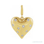 Sapphire Row Lab-Grown Diamond Puffed Heart Charm - 14K Yellow Gold