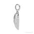 Sapphire Row Lab-Grown Diamond Puffed Heart Charm - 14K White Gold (view 2)