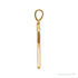Sapphire Row Natural Diamond Tennis Racquet Pendant - 14K Yellow Gold (view 2)