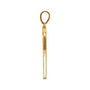 Sapphire Row Natural Diamond Tennis Racquet Pendant - 14K Yellow Gold (view 2)