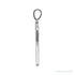 Sapphire Row Natural Diamond Tennis Racquet Pendant - 14K White Gold (view 2)