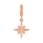 Sapphire Row Natural Diamond Star Pendant - 14K Rose Gold (view 2)