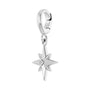 Sapphire Row Natural Diamond Star Pendant - 14K White Gold (view 2)