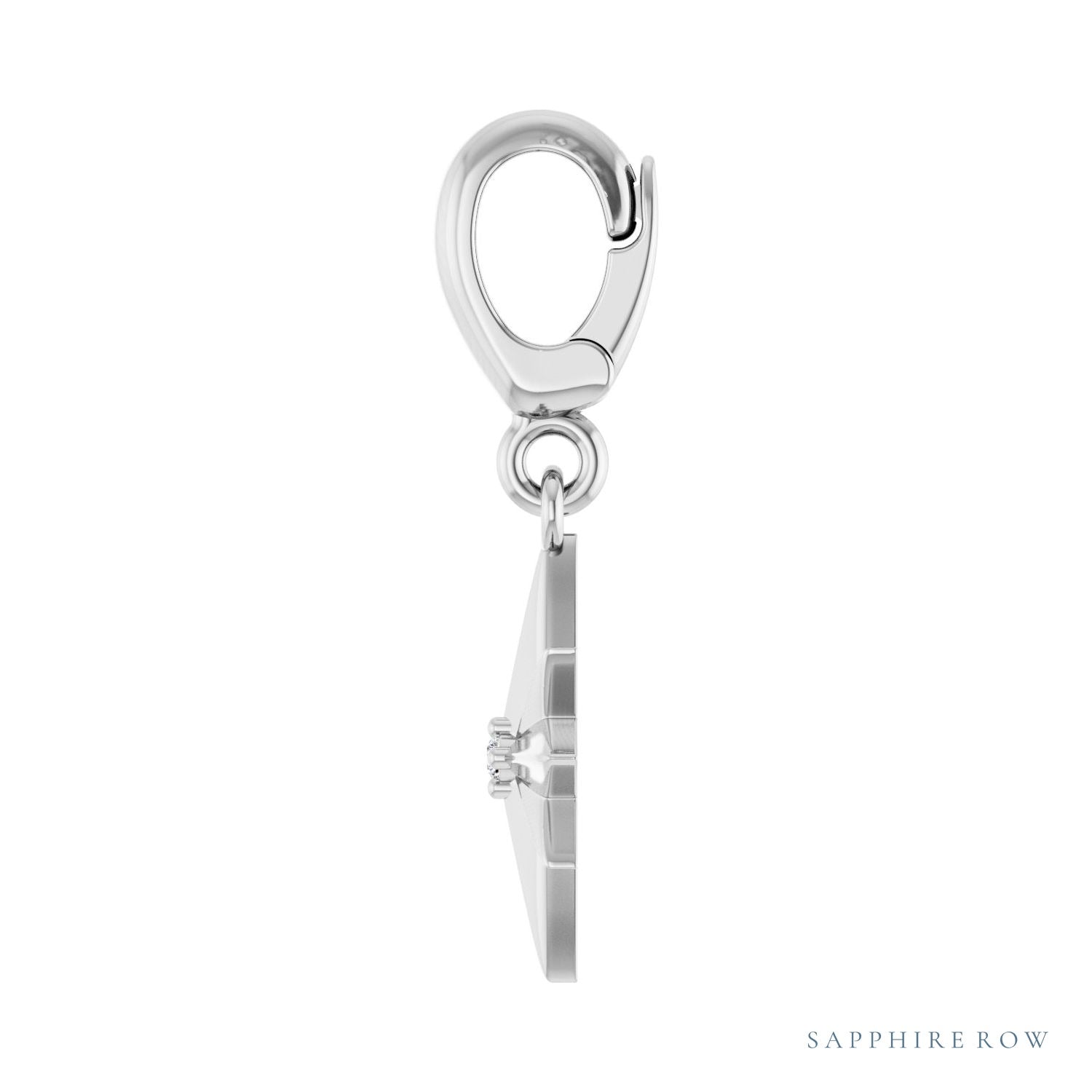 Sapphire Row Lab-Grown Diamond Star Pendant - Platinum (view 3)