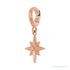 Sapphire Row Lab-Grown Diamond Star Pendant - 14K Rose Gold