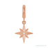 Sapphire Row Lab-Grown Diamond Star Pendant - 14K Rose Gold (view 2)
