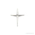 Sapphire Row Natural Diamond Cross Pendant - 14K White Gold