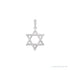 Sapphire Row Natural Diamond Twisted Rope Star of David Pendant - 14K White Gold