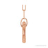 Sapphire Row Gold Circle Carabiner Necklace - 14K Rose Gold, 16" (view 3)