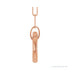 Sapphire Row Gold Circle Carabiner Necklace - 14K Rose Gold, 18" (view 3)